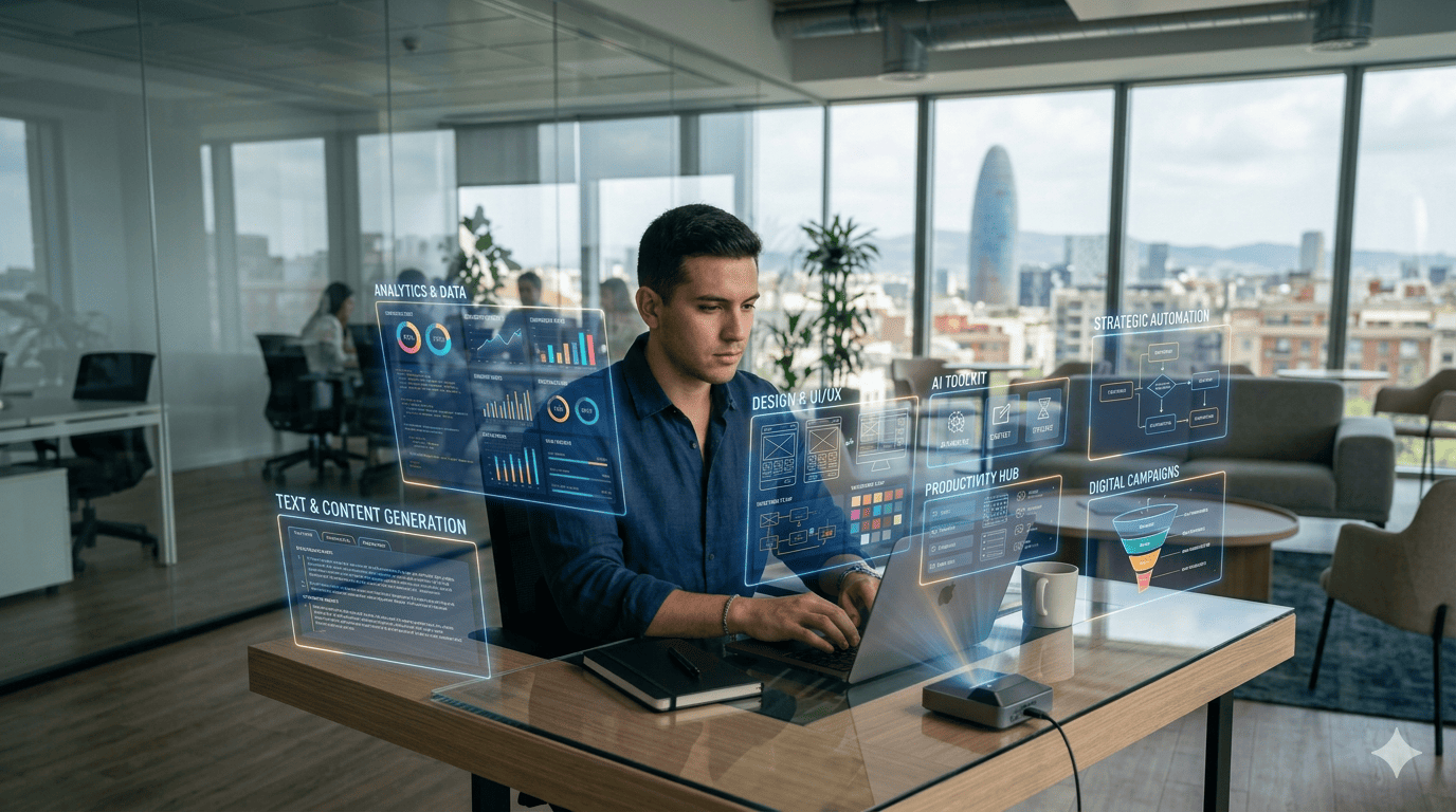 Herramientas de IA para emprendedores que permiten automatizar tareas y crear contenido